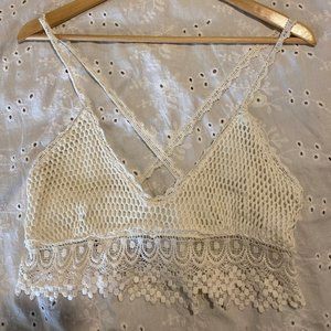 White Crochet Bralette